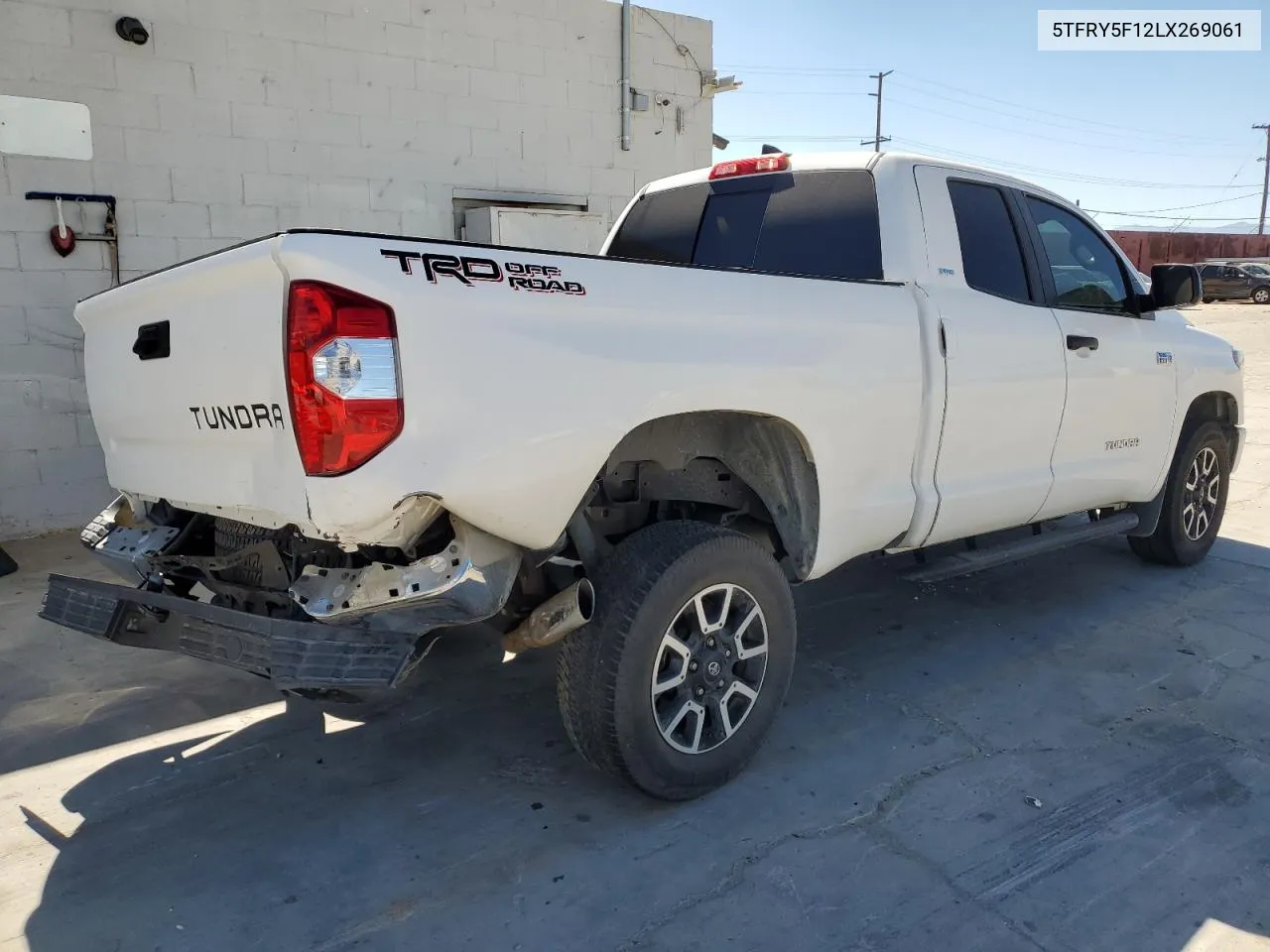 2020 Toyota Tundra Double Cab Sr VIN: 5TFRY5F12LX269061 Lot: 67085244