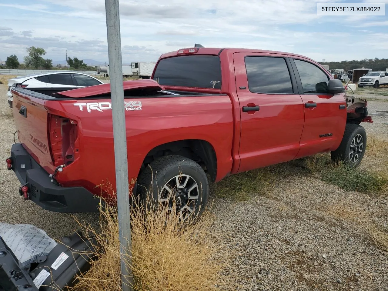 2020 Toyota Tundra Crewmax Sr5 VIN: 5TFDY5F17LX884022 Lot: 67917794