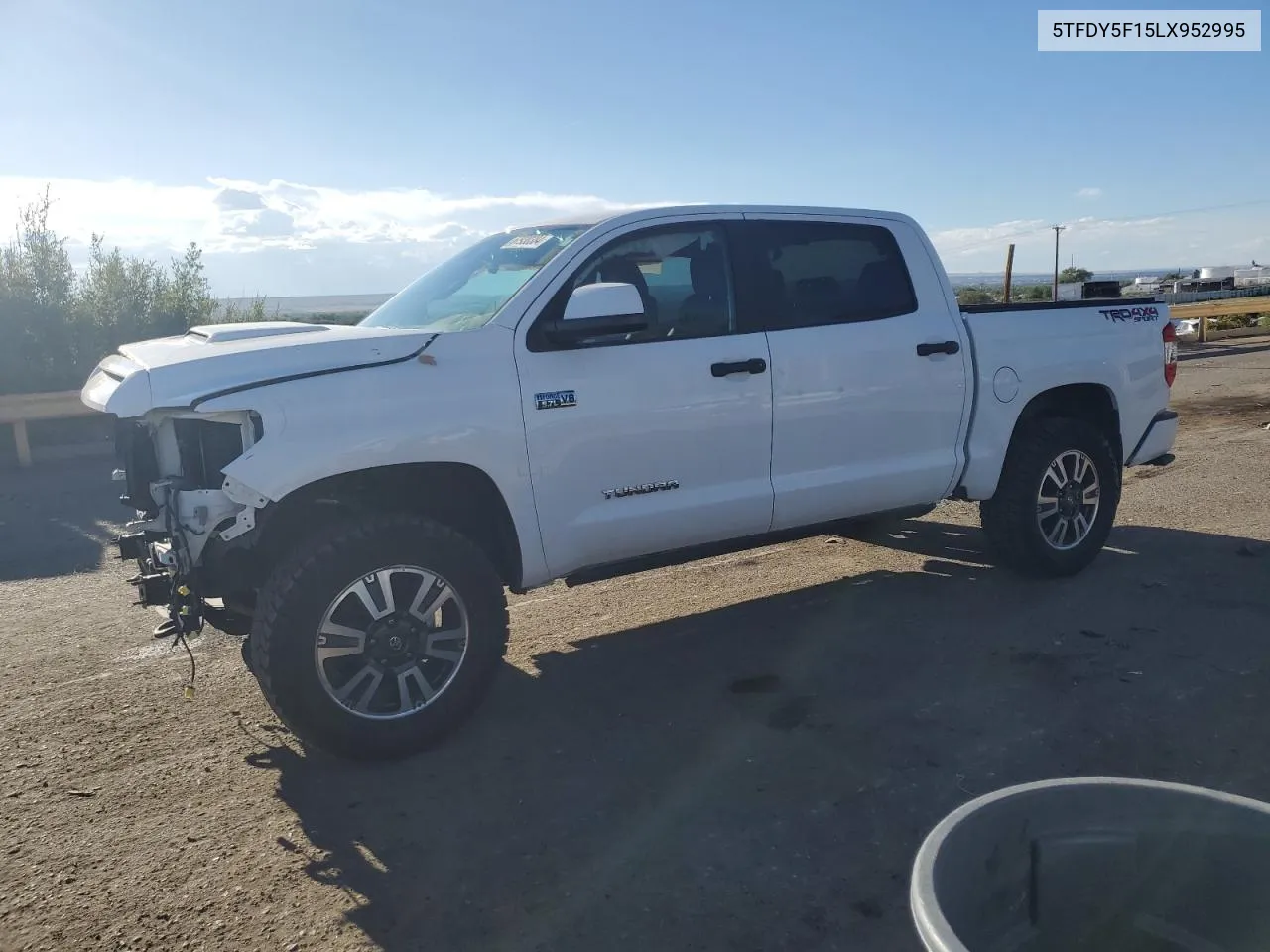 2020 Toyota Tundra Crewmax Sr5 VIN: 5TFDY5F15LX952995 Lot: 67930384