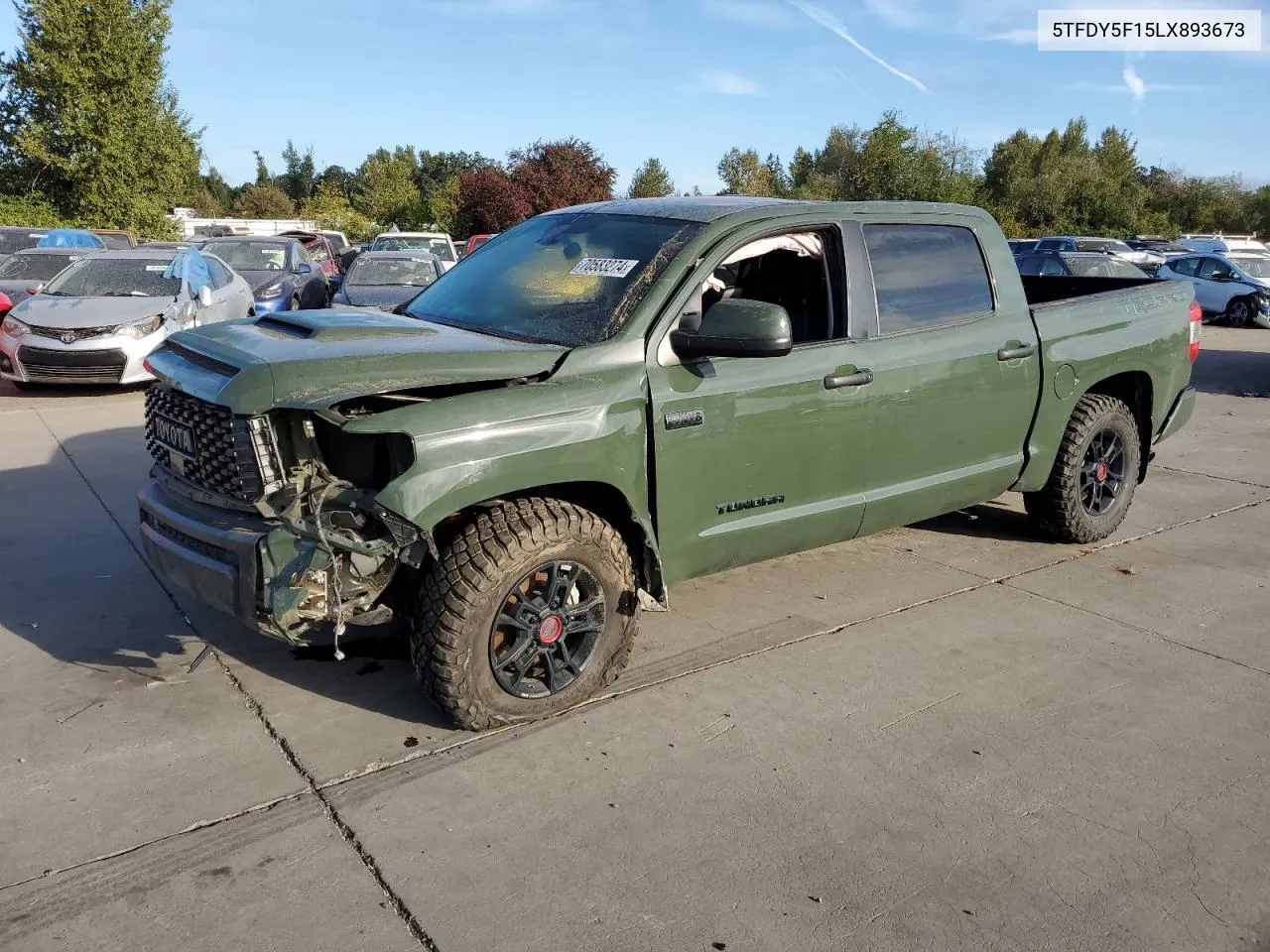 2020 Toyota Tundra Crewmax Sr5 VIN: 5TFDY5F15LX893673 Lot: 70583274