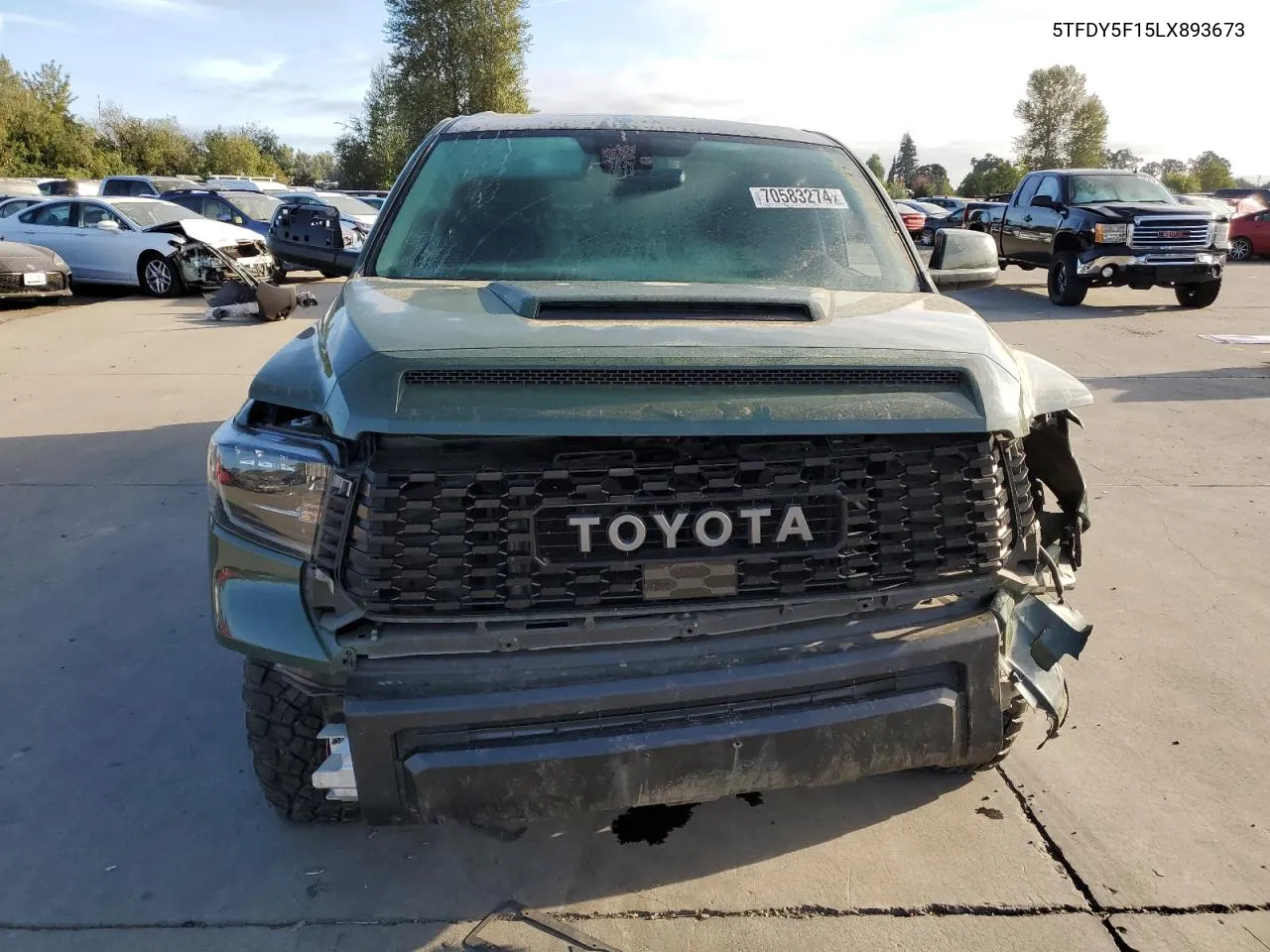 2020 Toyota Tundra Crewmax Sr5 VIN: 5TFDY5F15LX893673 Lot: 70583274