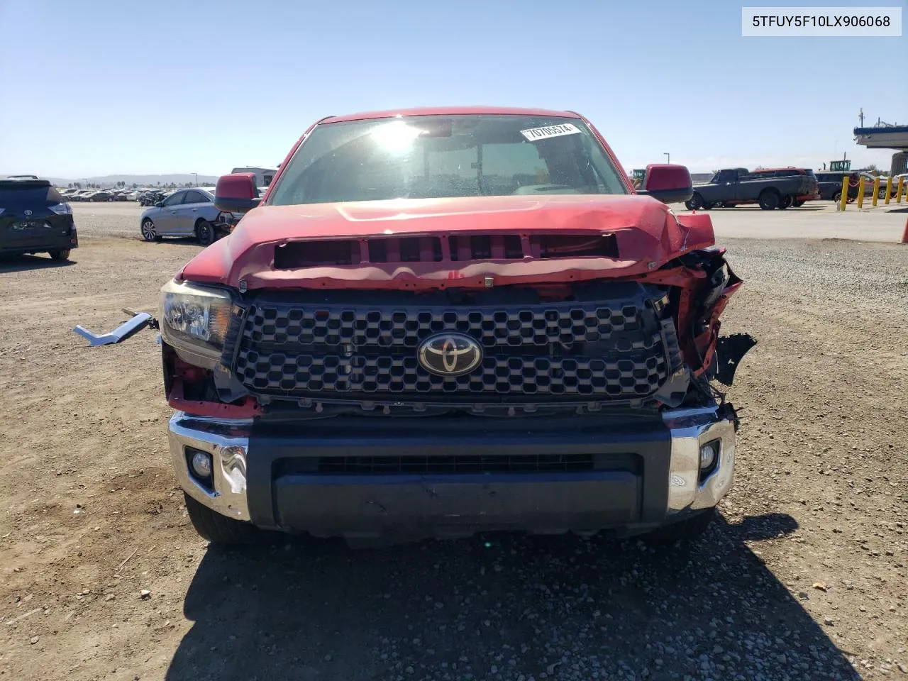 2020 Toyota Tundra Double Cab Sr VIN: 5TFUY5F10LX906068 Lot: 70705574