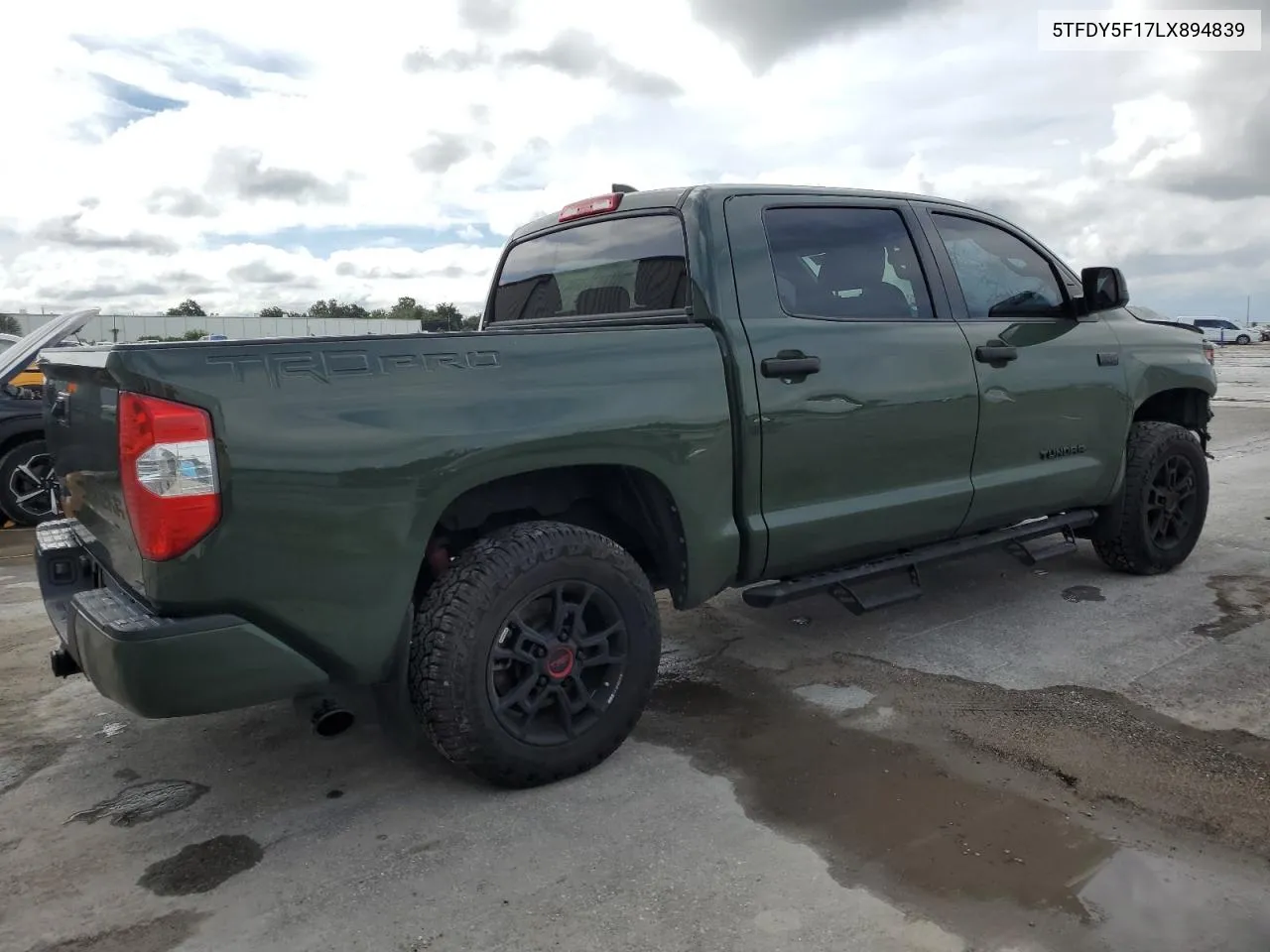 2020 Toyota Tundra Crewmax Sr5 VIN: 5TFDY5F17LX894839 Lot: 71092564