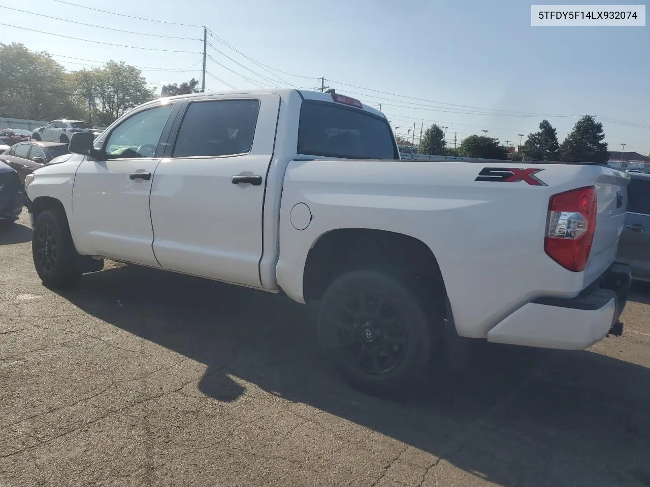 2020 Toyota Tundra Crewmax Sr5 VIN: 5TFDY5F14LX932074 Lot: 71591034