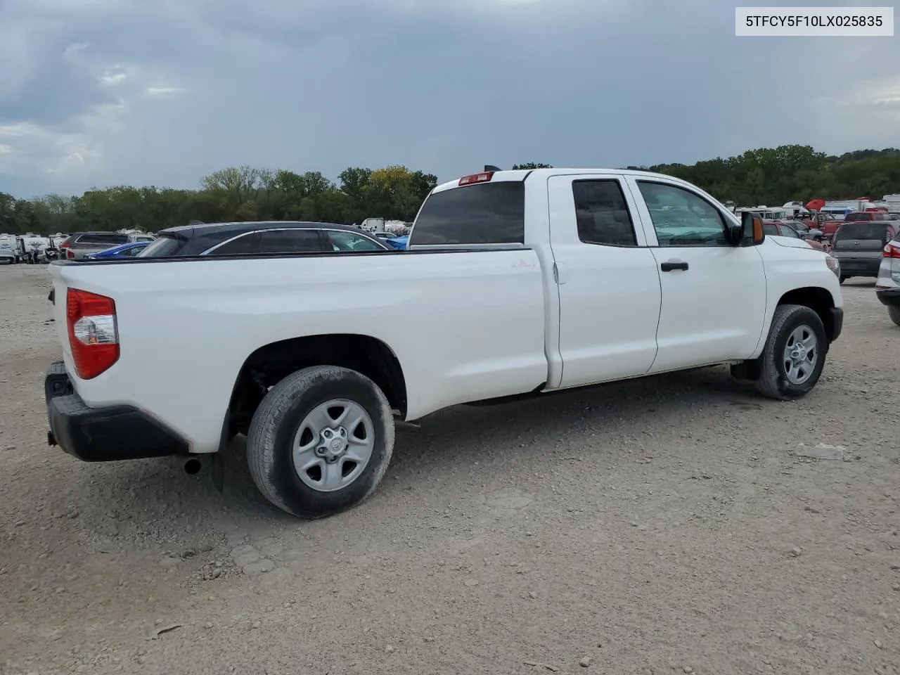 2020 Toyota Tundra Double Cab Sr VIN: 5TFCY5F10LX025835 Lot: 71699364