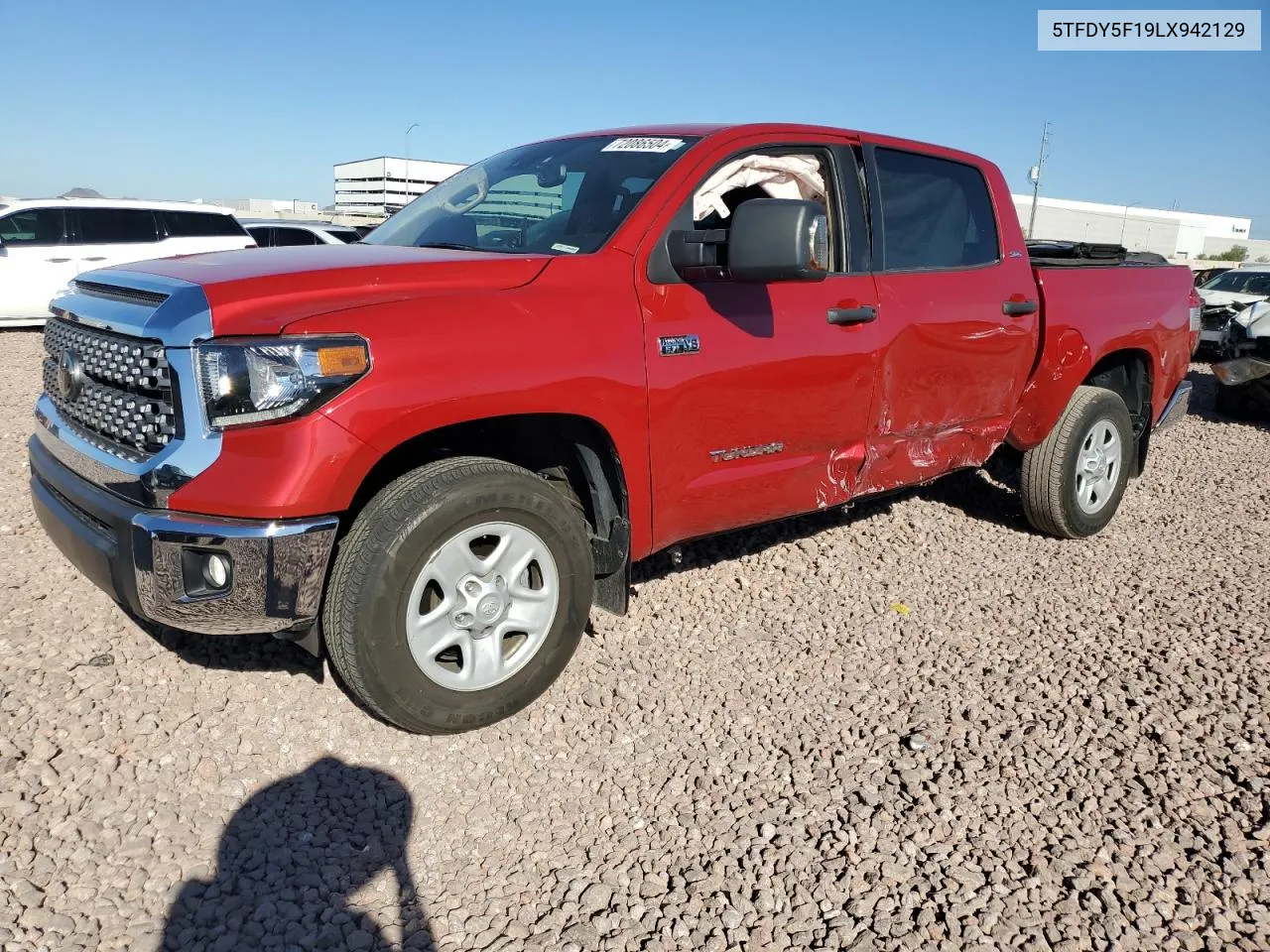 2020 Toyota Tundra Crewmax Sr5 VIN: 5TFDY5F19LX942129 Lot: 72086504