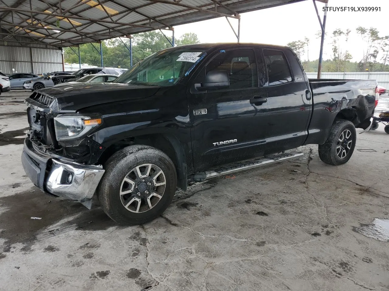 2020 Toyota Tundra Double Cab Sr VIN: 5TFUY5F19LX939991 Lot: 72992314