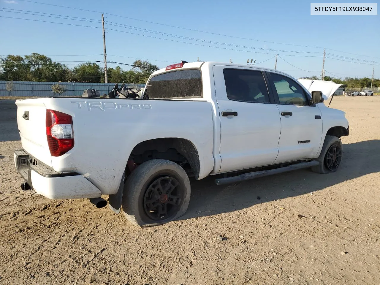 2020 Toyota Tundra Crewmax Sr5 VIN: 5TFDY5F19LX938047 Lot: 74636914