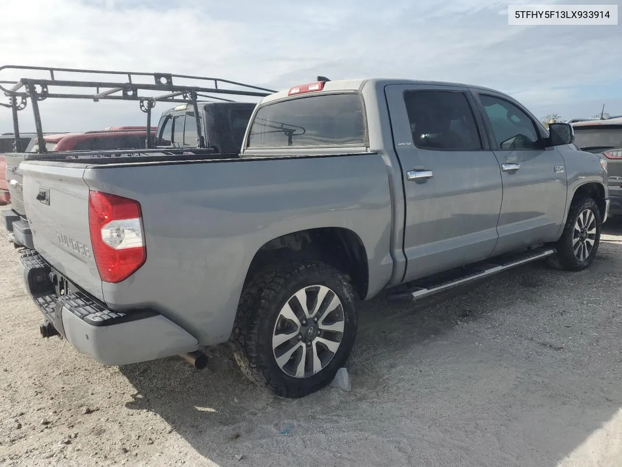 2020 Toyota Tundra Crewmax Limited VIN: 5TFHY5F13LX933914 Lot: 74679514