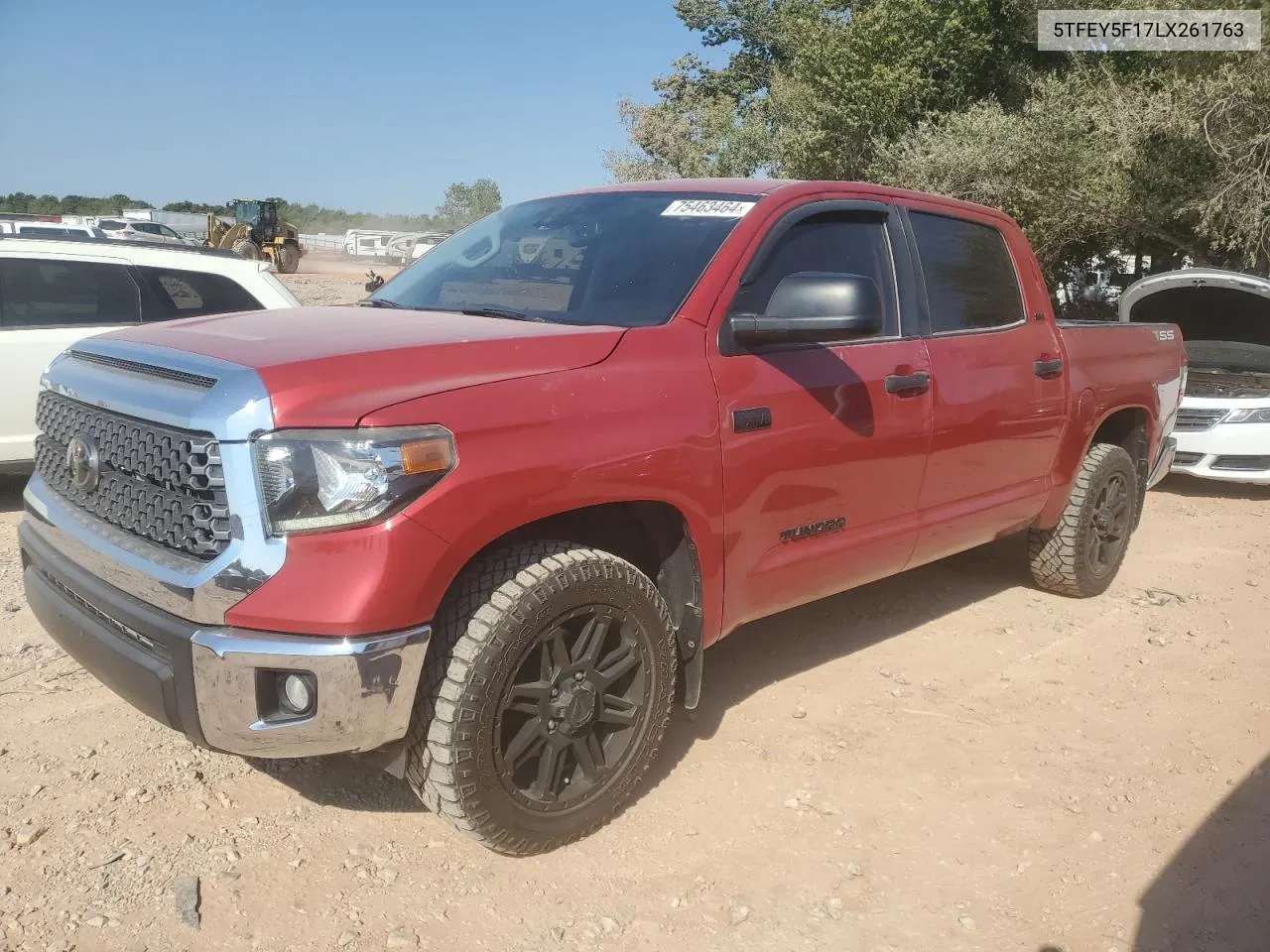 2020 Toyota Tundra Crewmax Sr5 VIN: 5TFEY5F17LX261763 Lot: 75463464