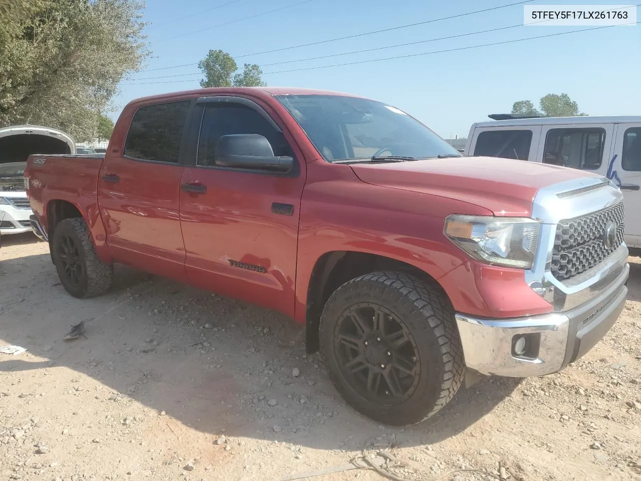 2020 Toyota Tundra Crewmax Sr5 VIN: 5TFEY5F17LX261763 Lot: 75463464