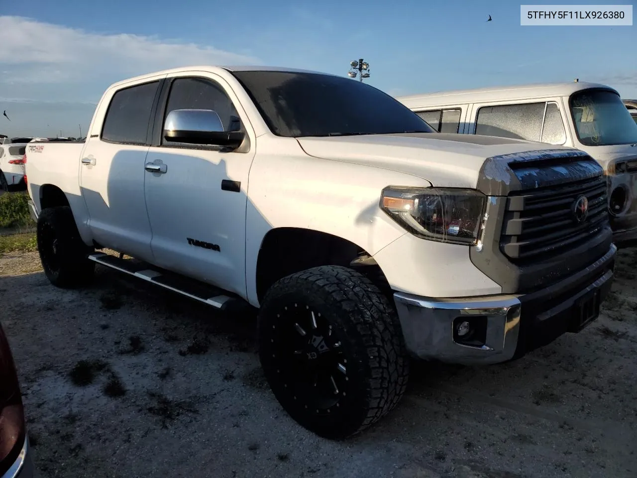 2020 Toyota Tundra Crewmax Limited VIN: 5TFHY5F11LX926380 Lot: 75486654