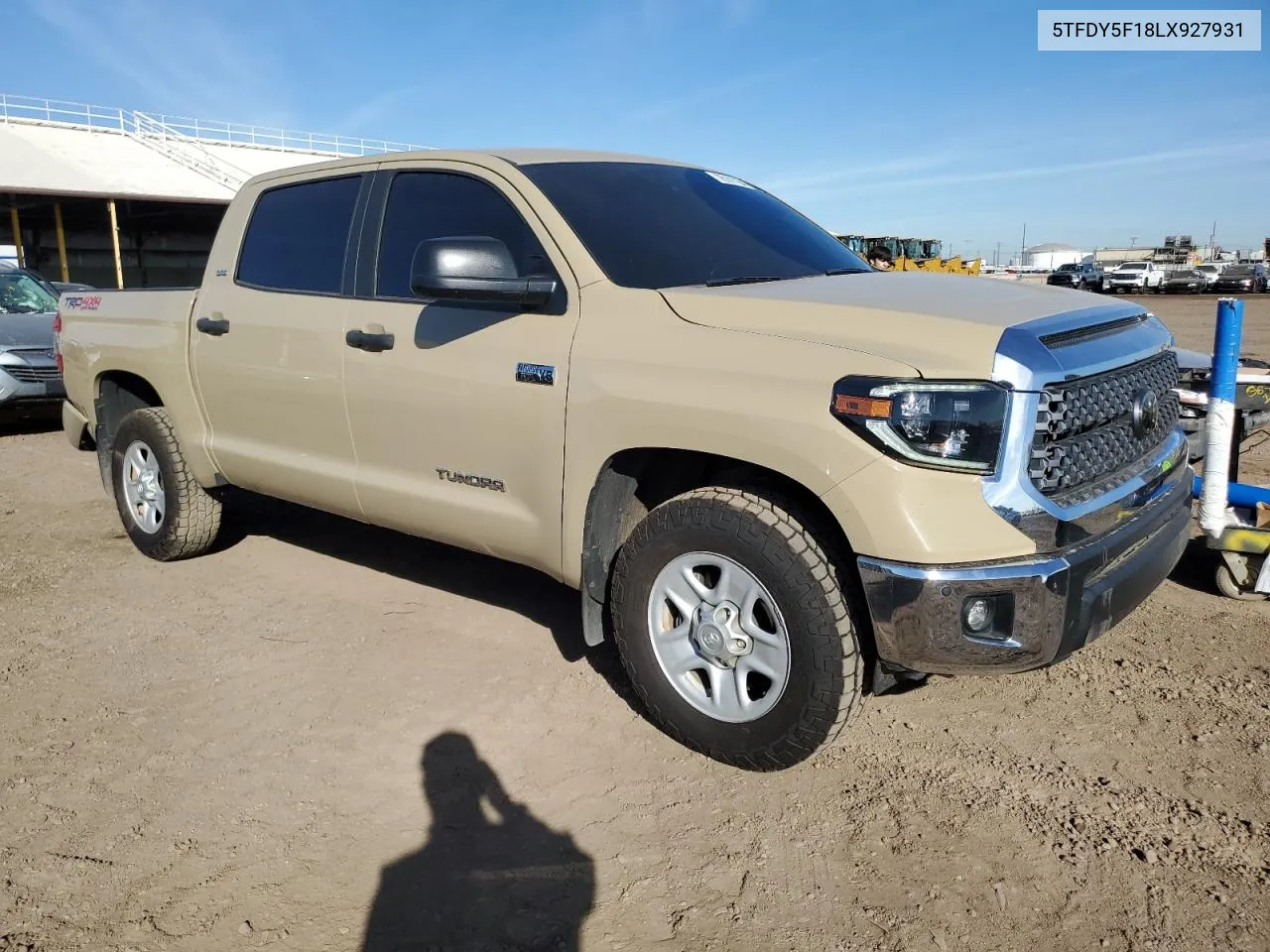 2020 Toyota Tundra Crewmax Sr5 VIN: 5TFDY5F18LX927931 Lot: 76141164