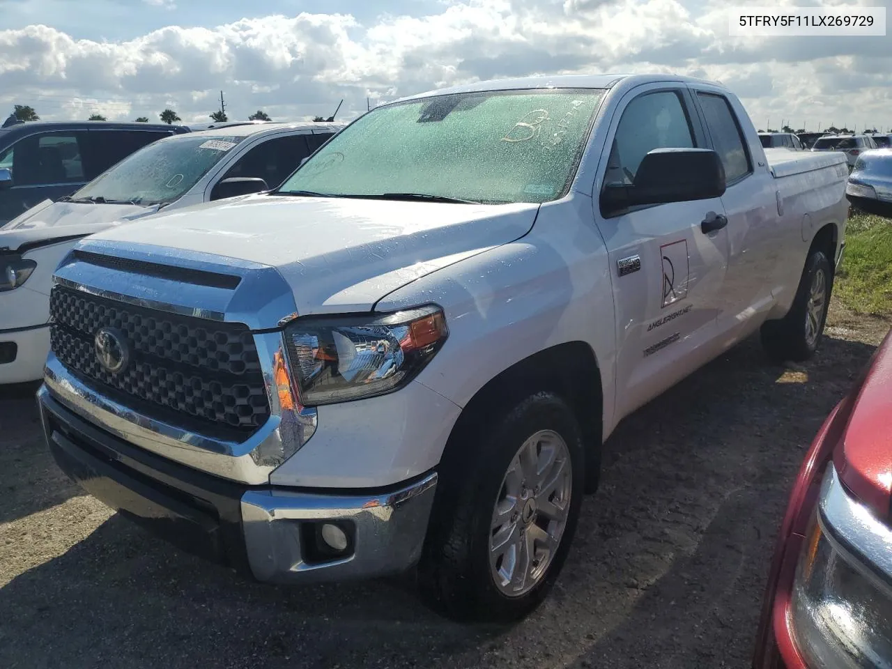 2020 Toyota Tundra Double Cab Sr VIN: 5TFRY5F11LX269729 Lot: 76517774