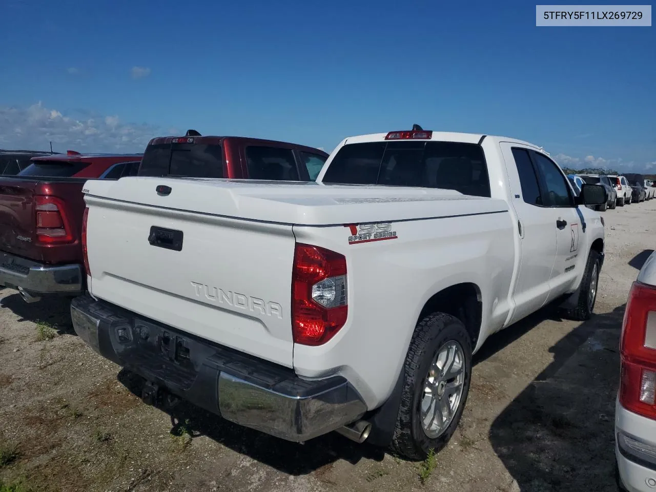 2020 Toyota Tundra Double Cab Sr VIN: 5TFRY5F11LX269729 Lot: 76517774