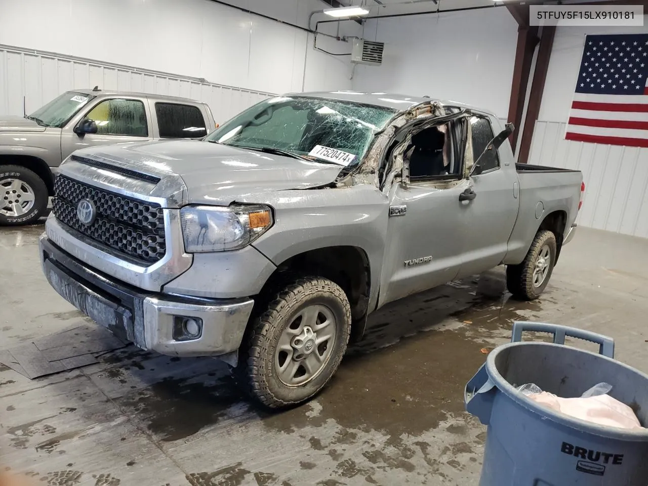 2020 Toyota Tundra Double Cab Sr VIN: 5TFUY5F15LX910181 Lot: 77520474