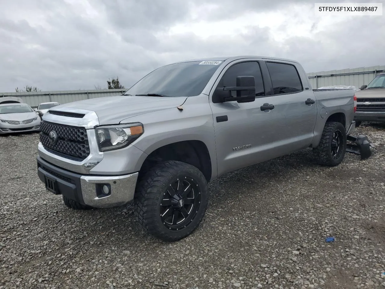 2020 Toyota Tundra Crewmax Sr5 VIN: 5TFDY5F1XLX889487 Lot: 80550284