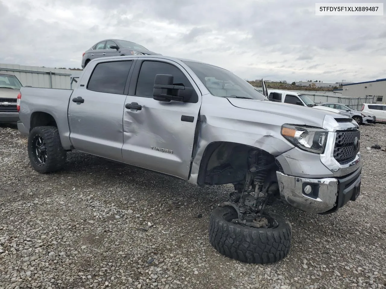 2020 Toyota Tundra Crewmax Sr5 VIN: 5TFDY5F1XLX889487 Lot: 80550284