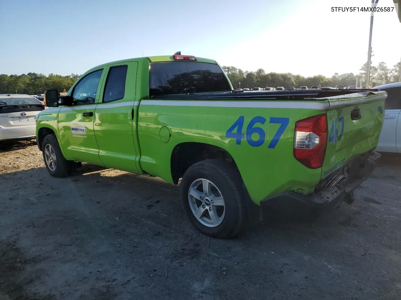 5TFUY5F14MX026587 2021 Toyota Tundra Double Cab Sr