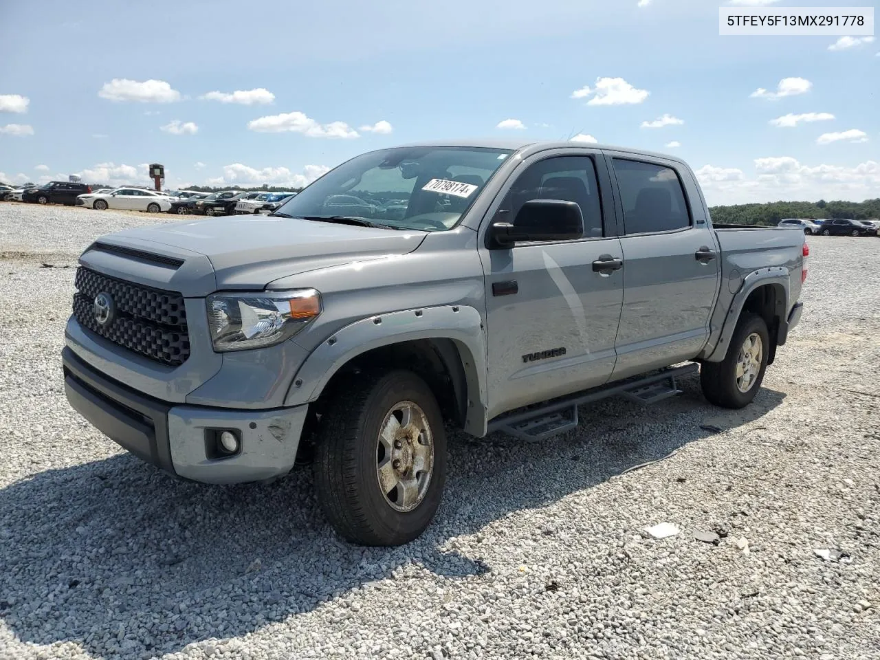 2021 Toyota Tundra Crewmax Sr5 VIN: 5TFEY5F13MX291778 Lot: 70798174