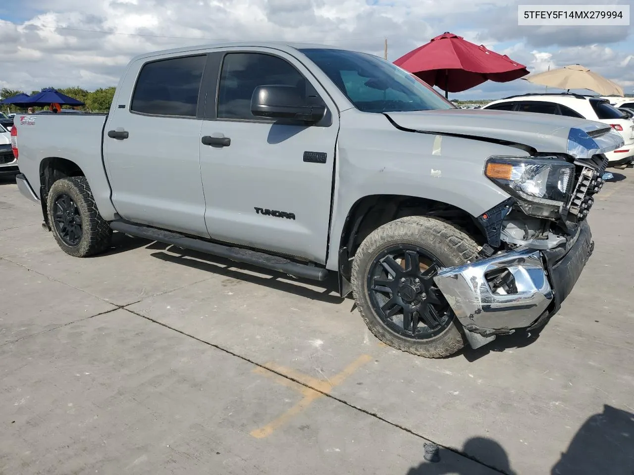 2021 Toyota Tundra Crewmax Sr5 VIN: 5TFEY5F14MX279994 Lot: 70996814