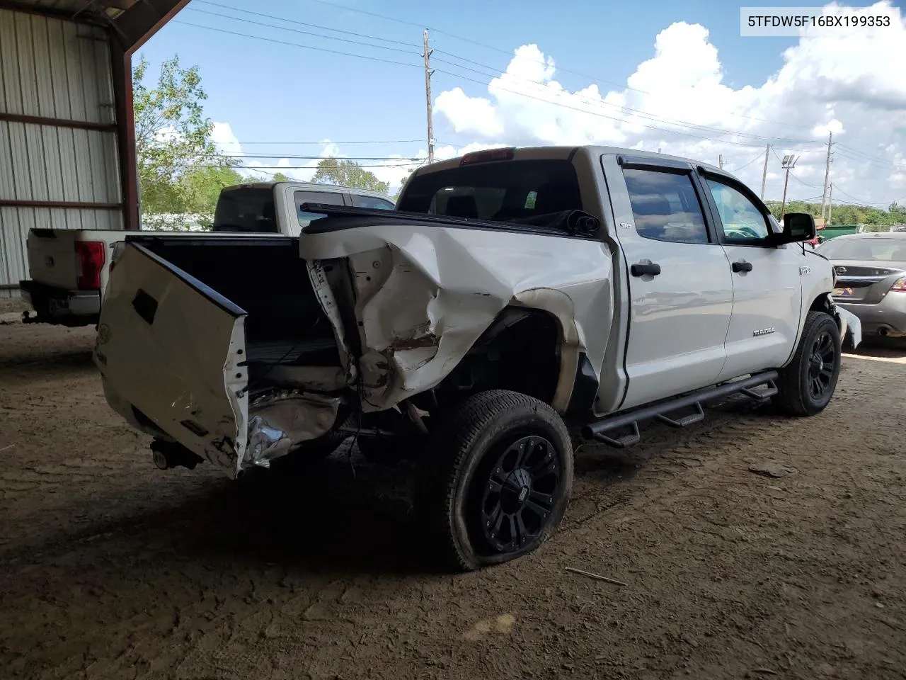 2011 Toyota Tundra Crewmax Sr5 VIN: 5TFDW5F16BX199353 Lot: 71553884