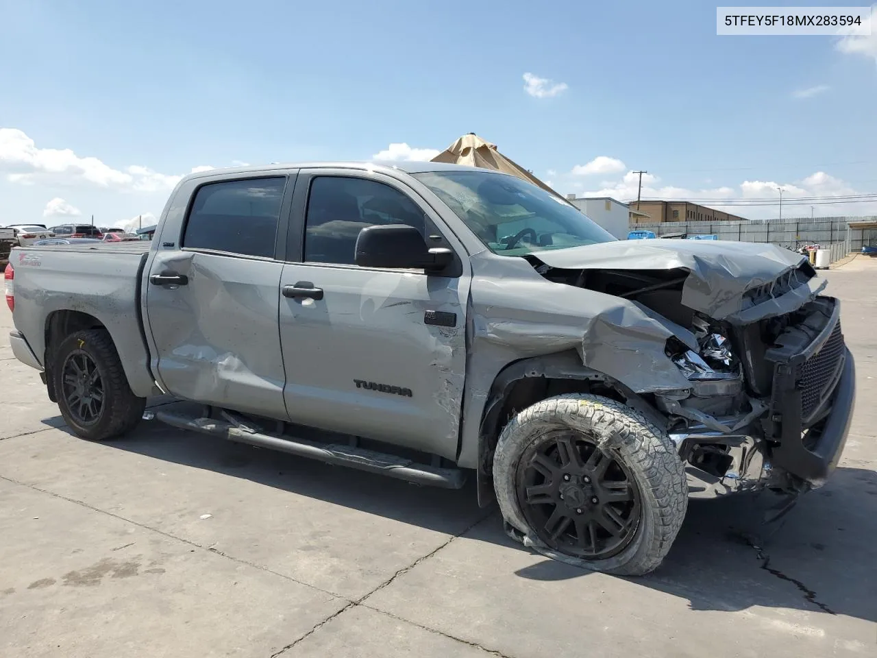 2021 Toyota Tundra Crewmax Sr5 VIN: 5TFEY5F18MX283594 Lot: 71877804