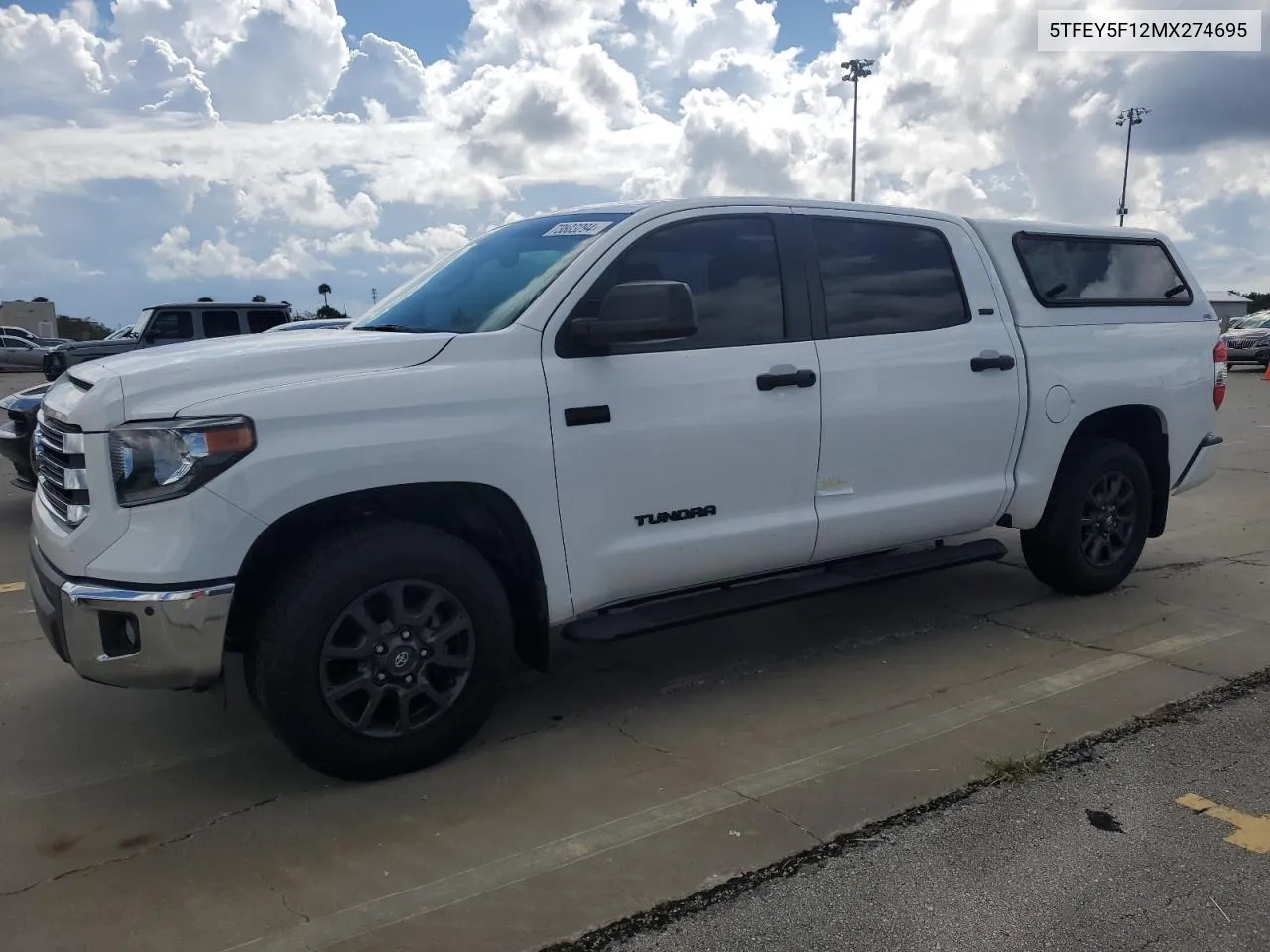 2021 Toyota Tundra Crewmax Sr5 VIN: 5TFEY5F12MX274695 Lot: 73883294