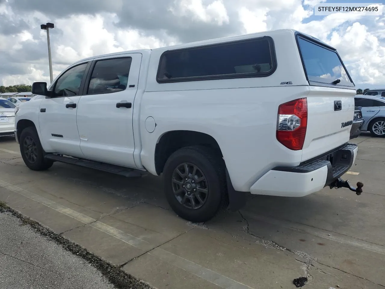 2021 Toyota Tundra Crewmax Sr5 VIN: 5TFEY5F12MX274695 Lot: 73883294