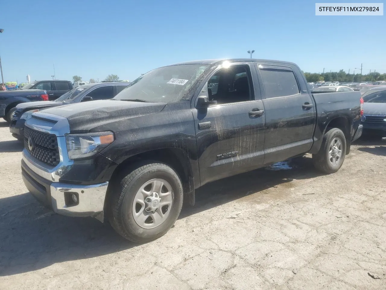 2021 Toyota Tundra Crewmax Sr5 VIN: 5TFEY5F11MX279824 Lot: 74071184