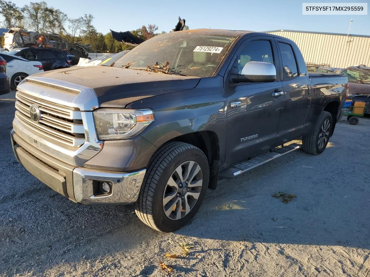 2021 Toyota Tundra Double Cab Limited VIN: 5TFSY5F17MX295559 Lot: 75129274