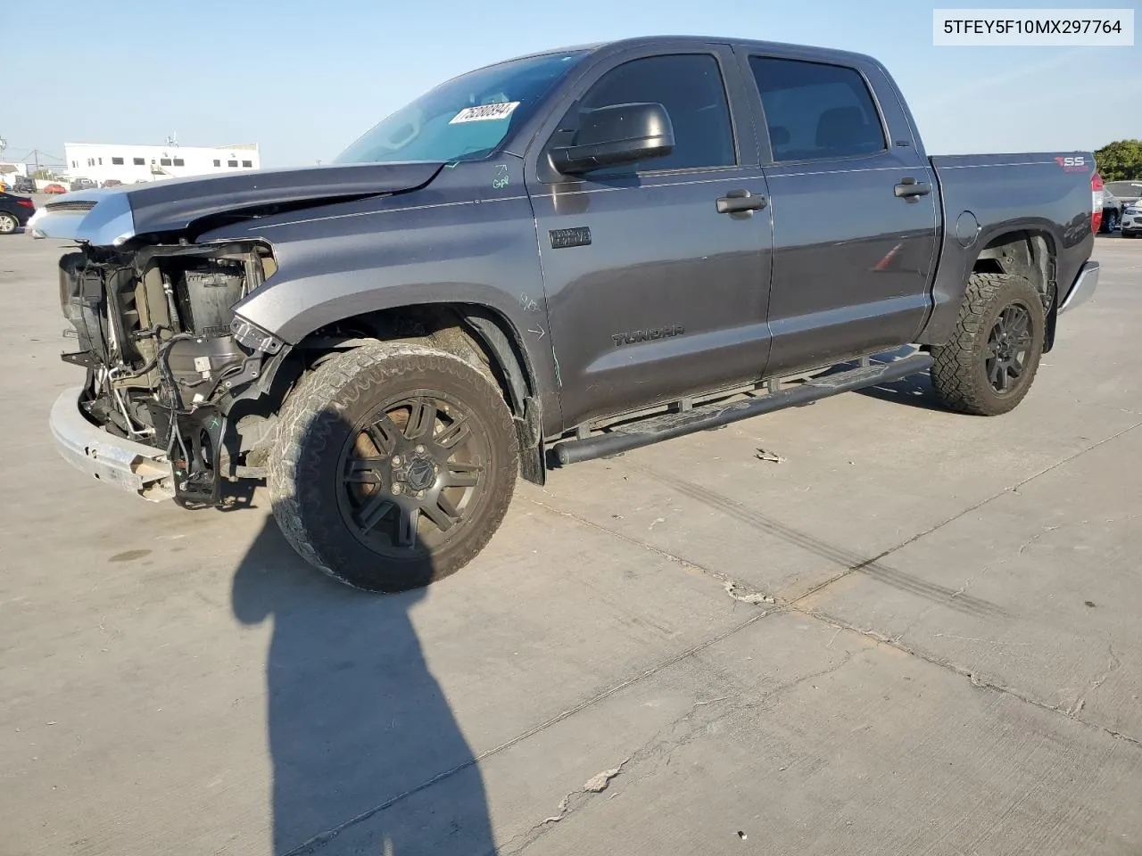 2021 Toyota Tundra Crewmax Sr5 VIN: 5TFEY5F10MX297764 Lot: 75280894