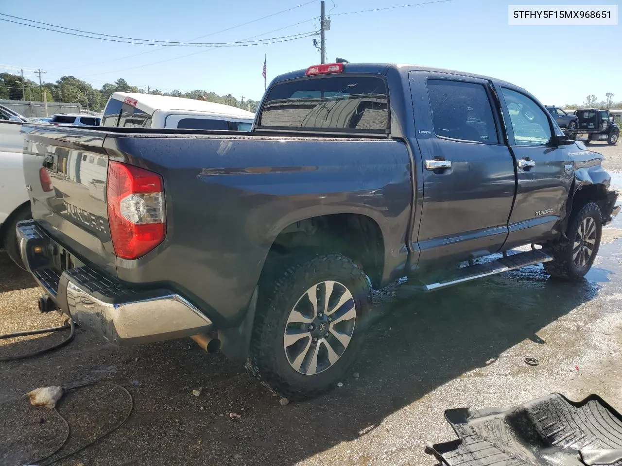 2021 Toyota Tundra Crewmax Limited VIN: 5TFHY5F15MX968651 Lot: 75464534