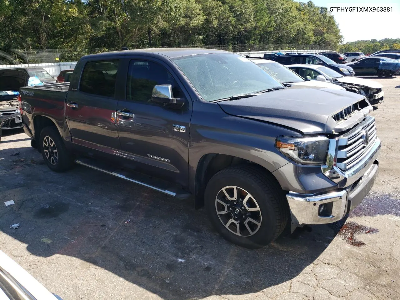 2021 Toyota Tundra Crewmax Limited VIN: 5TFHY5F1XMX963381 Lot: 75530864