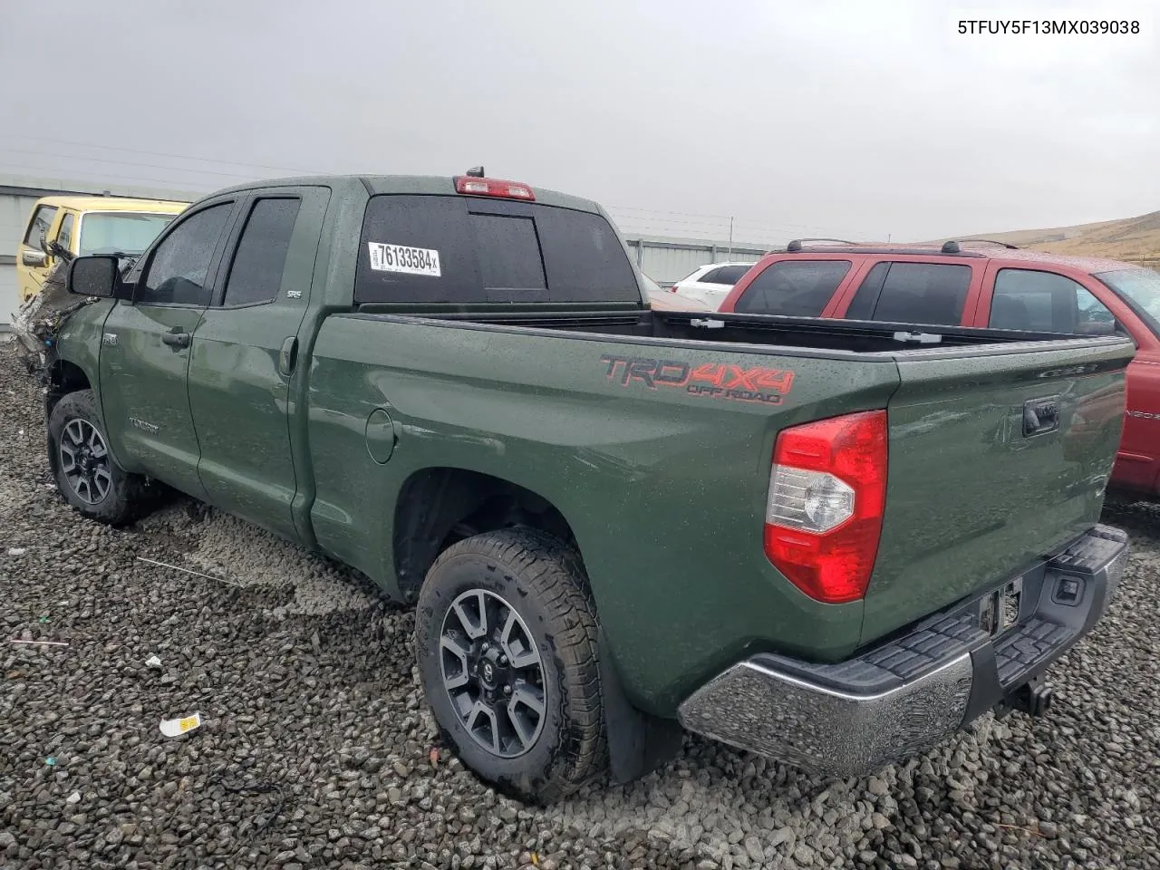 2021 Toyota Tundra Double Cab Sr VIN: 5TFUY5F13MX039038 Lot: 76133584