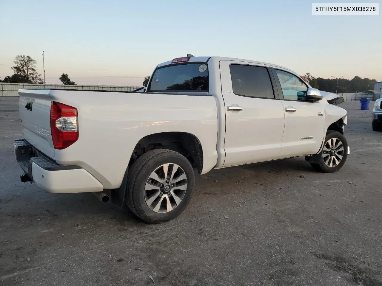 2021 Toyota Tundra Crewmax Limited VIN: 5TFHY5F15MX038278 Lot: 76499904