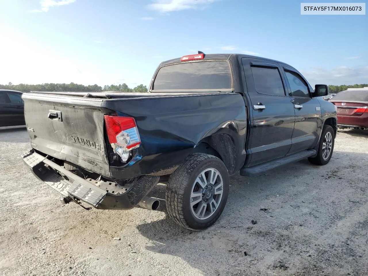 2021 Toyota Tundra Crewmax 1794 VIN: 5TFAY5F17MX016073 Lot: 76989254