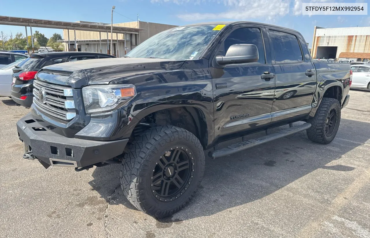 2021 Toyota Tundra Crewmax Sr5 VIN: 5TFDY5F12MX992954 Lot: 77855944