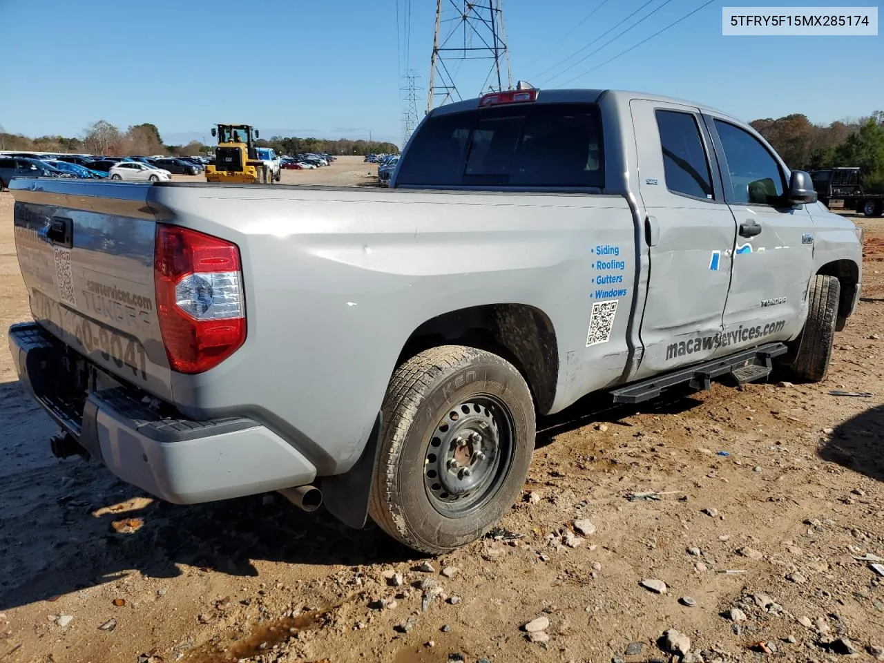 2021 Toyota Tundra Double Cab Sr VIN: 5TFRY5F15MX285174 Lot: 80319514