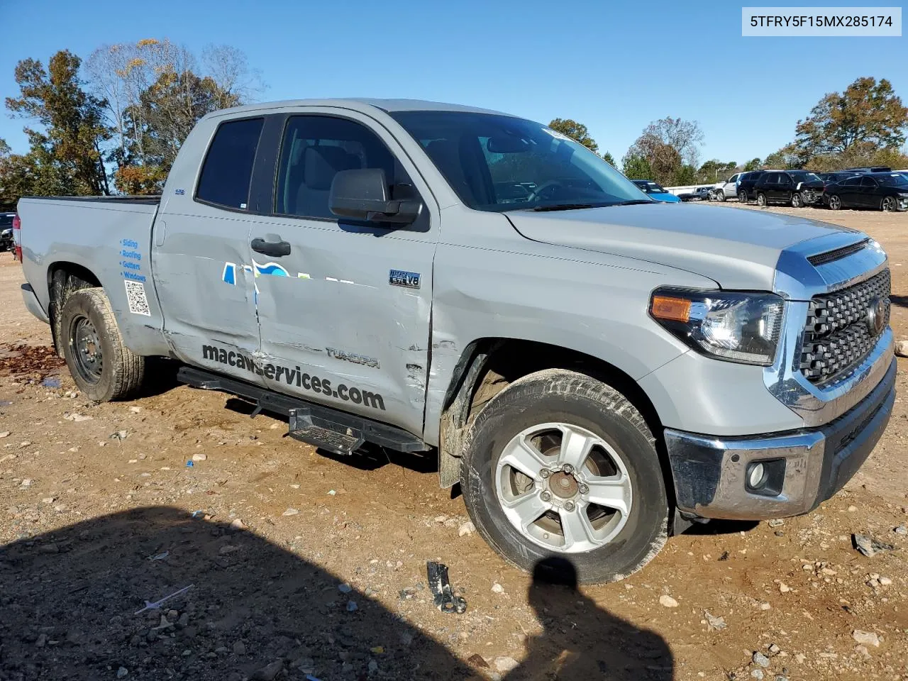 2021 Toyota Tundra Double Cab Sr VIN: 5TFRY5F15MX285174 Lot: 80319514