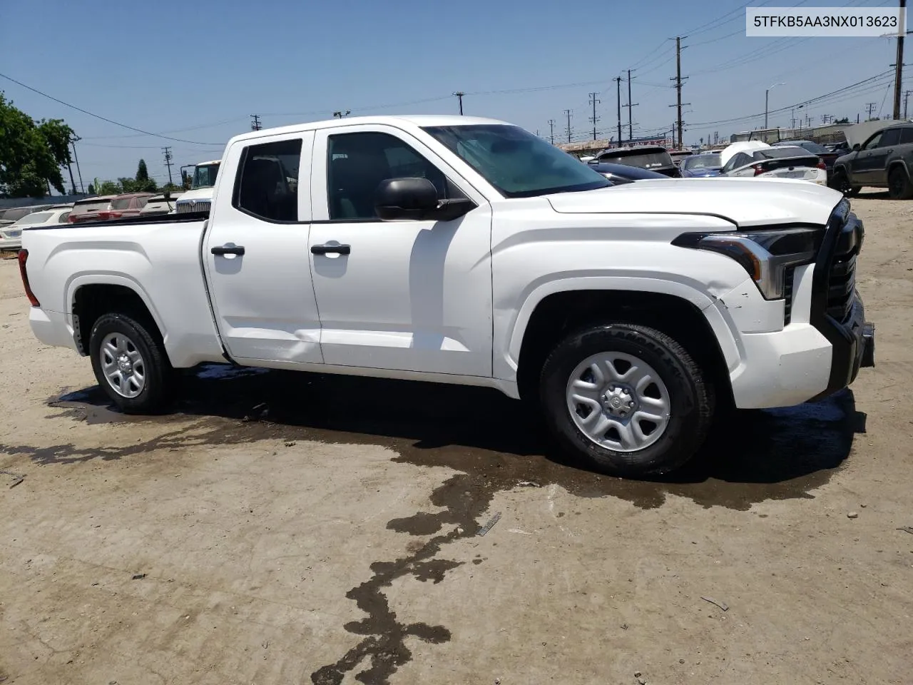 2022 Toyota Tundra Double Cab Sr VIN: 5TFKB5AA3NX013623 Lot: 56168634