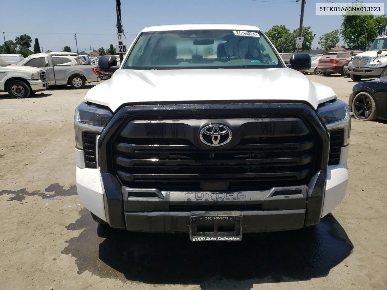 2022 Toyota Tundra Double Cab Sr VIN: 5TFKB5AA3NX013623 Lot: 56168634