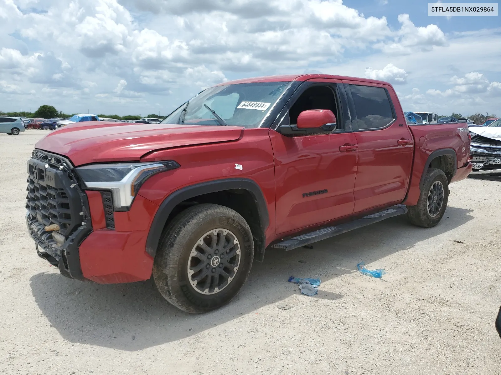 2022 Toyota Tundra Crewmax Sr VIN: 5TFLA5DB1NX029864 Lot: 64848044