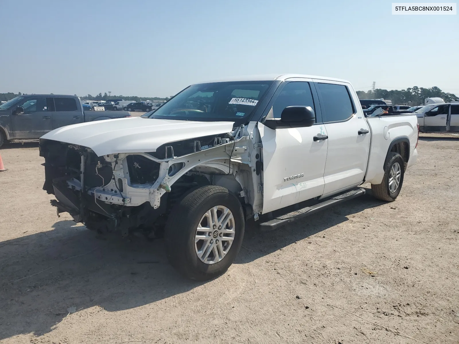 2022 Toyota Tundra Crewmax Sr5 VIN: 5TFLA5BC8NX001524 Lot: 66143344