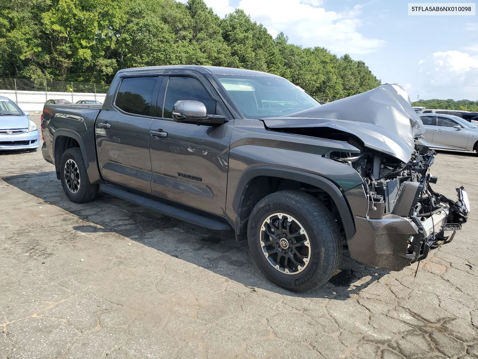 2022 Toyota Tundra Crewmax Sr VIN: 5TFLA5AB6NX010098 Lot: 66282524