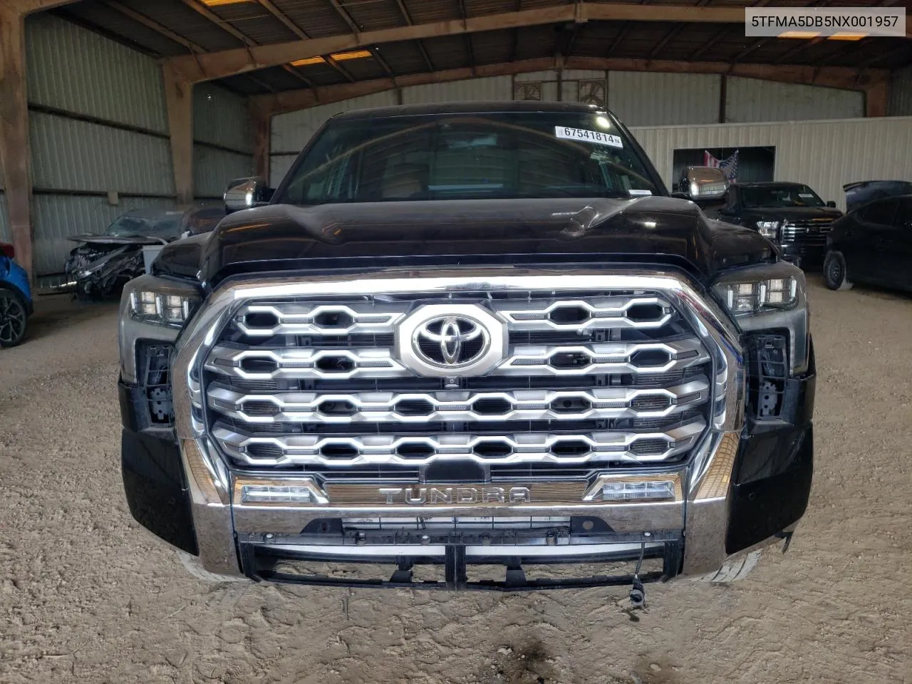 2022 Toyota Tundra Crewmax Platinum VIN: 5TFMA5DB5NX001957 Lot: 67541814