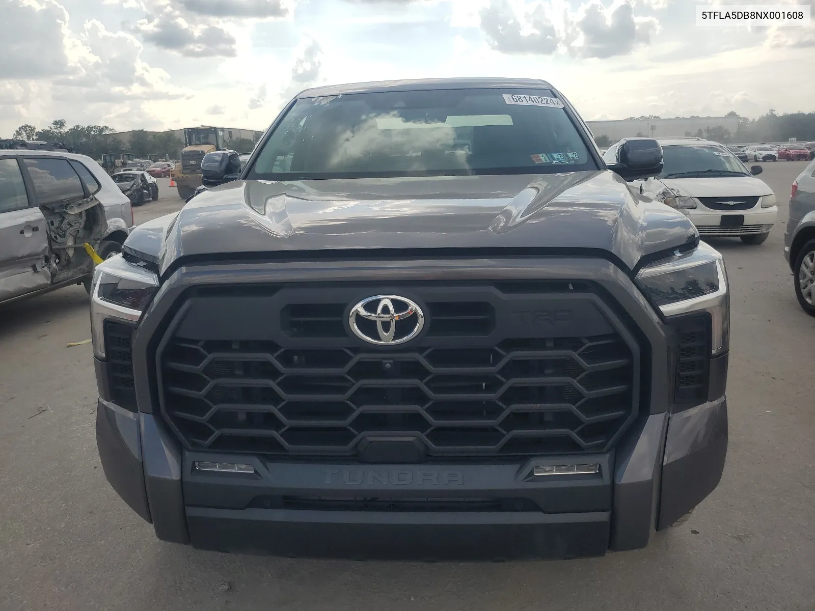 2022 Toyota Tundra Crewmax Sr VIN: 5TFLA5DB8NX001608 Lot: 68140224