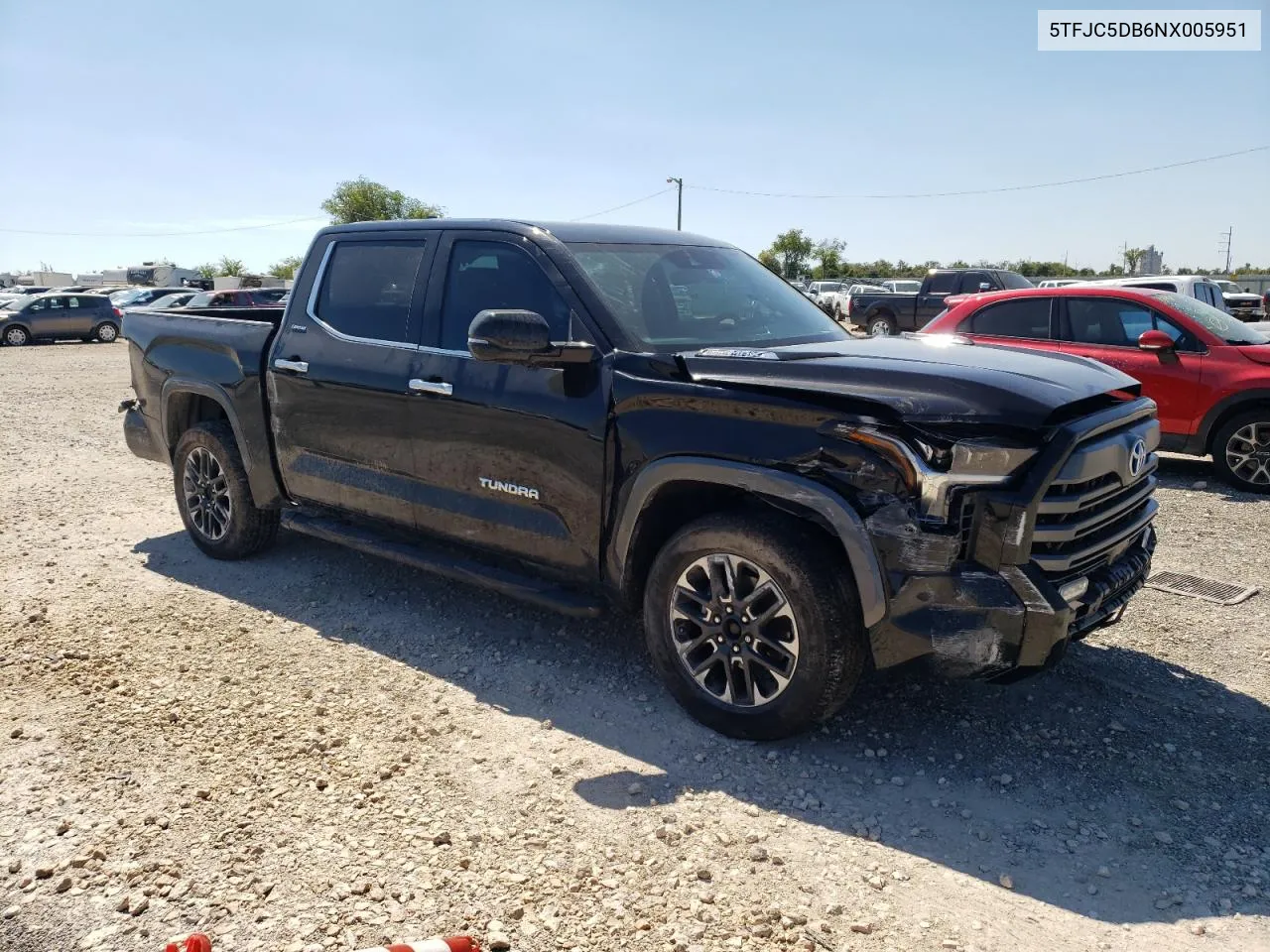 2022 Toyota Tundra Crewmax Limited VIN: 5TFJC5DB6NX005951 Lot: 70823454