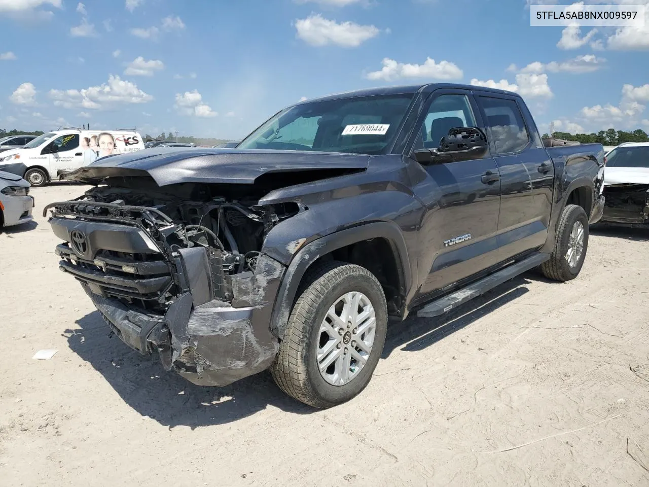 2022 Toyota Tundra Crewmax Sr VIN: 5TFLA5AB8NX009597 Lot: 71769044