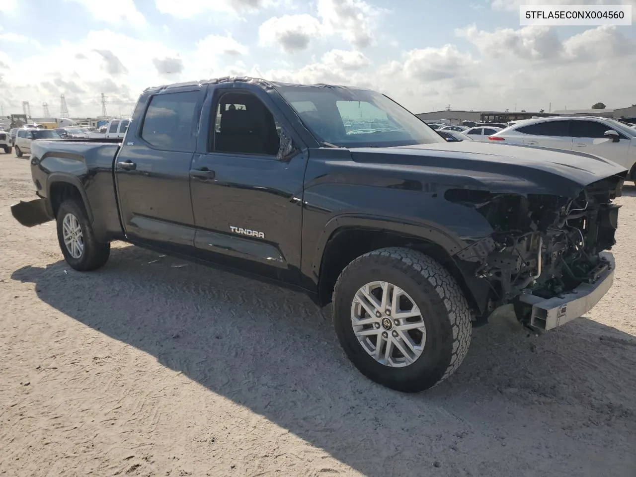 2022 Toyota Tundra Crewmax Sr5 VIN: 5TFLA5EC0NX004560 Lot: 72251834